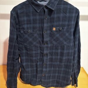 Coleman Blue Plaid Button-Up Flannel Shirt, Men’s Medium